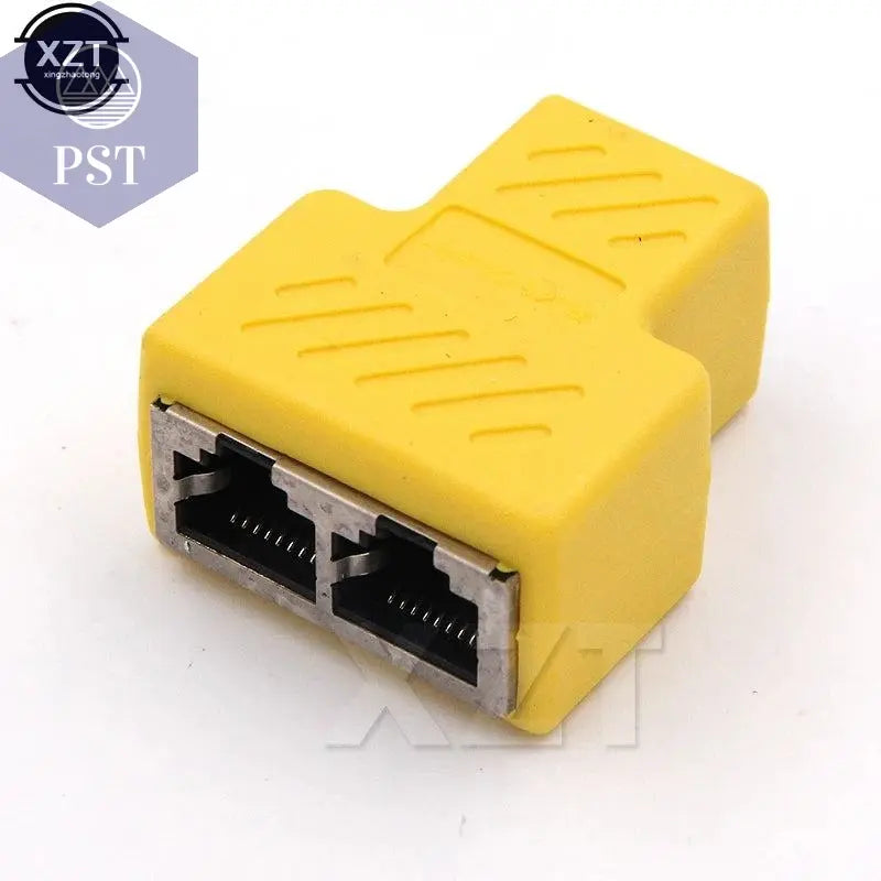 1 To 2 Ways Network LAN Cable Ethernet Female Cat6 RJ45 Splitter Connector Adapter UTP Cat7 5e Conector Switch Adapters Coupler PST PS Tradings