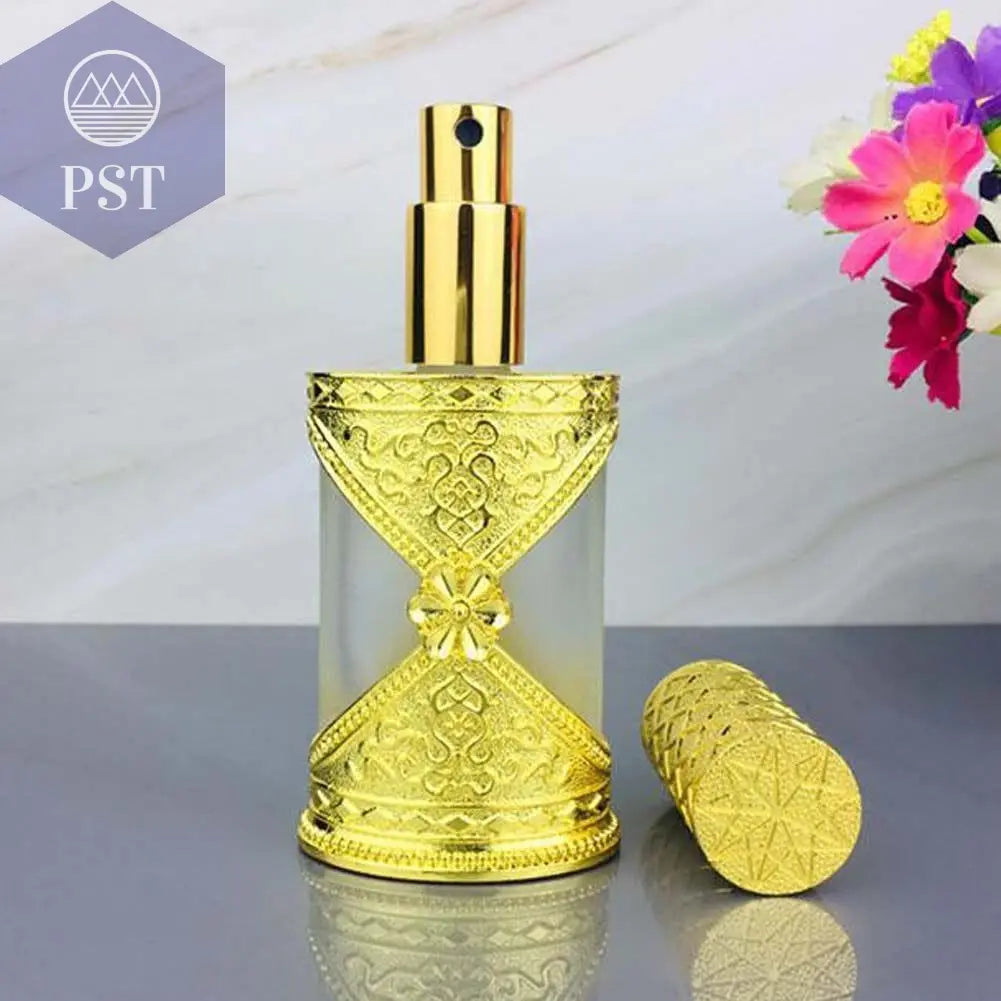 40ML Gold Antique Spray Parfume Dispenser Bottle Frosted Glass Empty Toner Bottle Refillable Container Parfume Dispenser Bottle PST PS Tradings