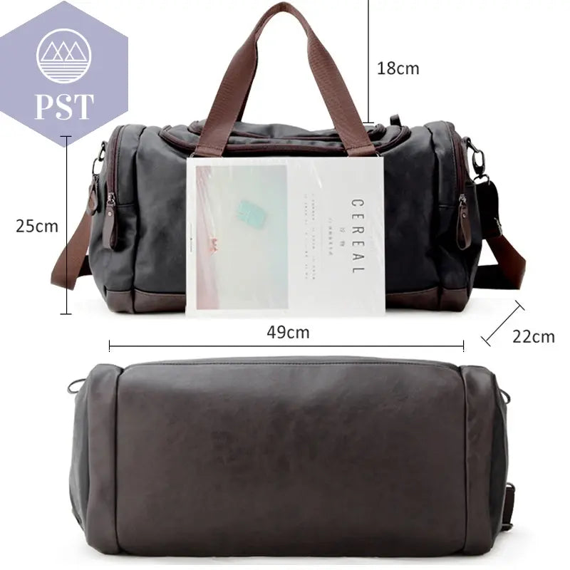 Casual Leather Travel Duffel Bag PST PS Tradings