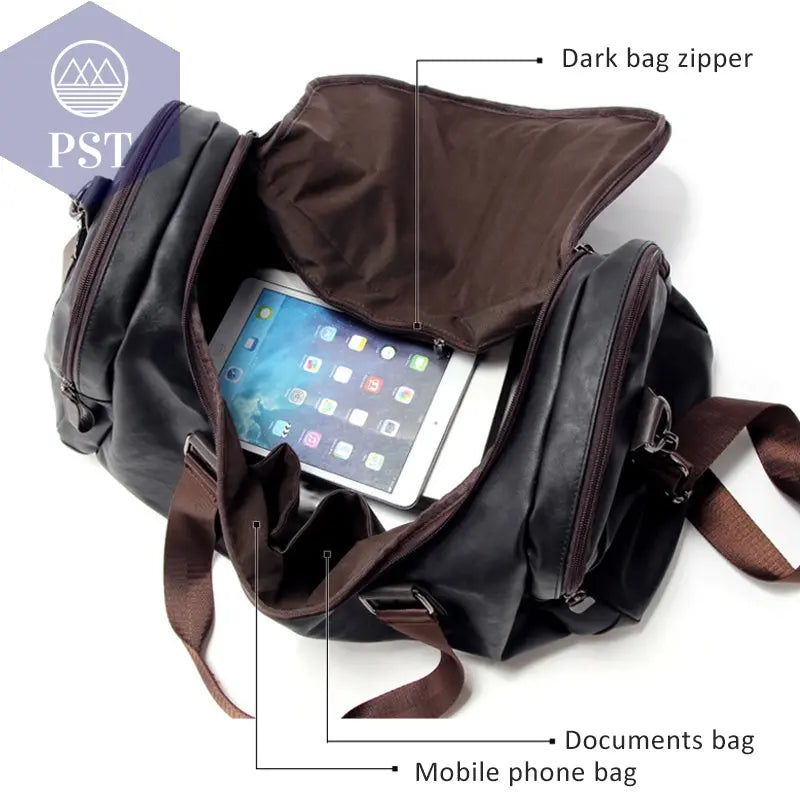 Casual Leather Travel Duffel Bag PST PS Tradings
