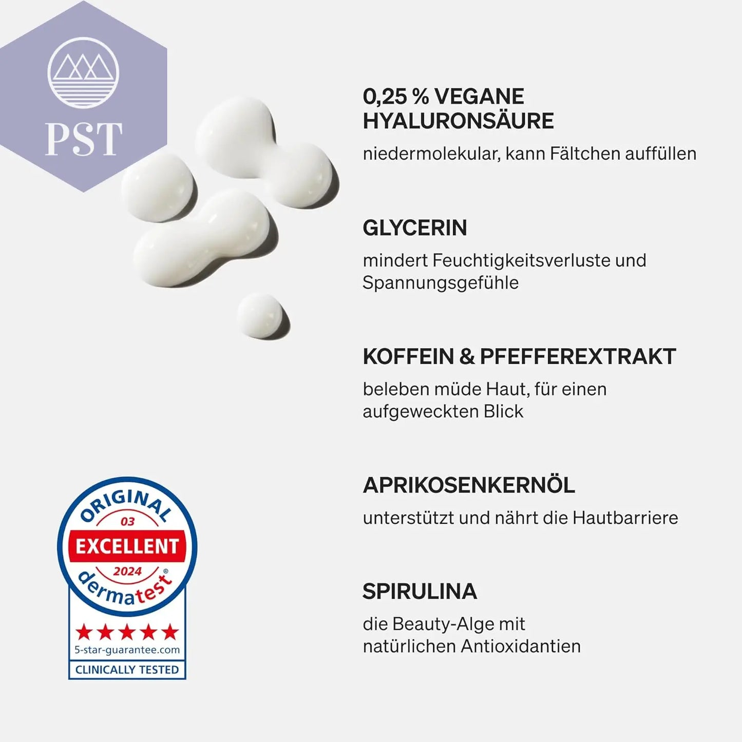 Eye Care – 15Ml Augencreme Mit Hyaluron – Eye Cream Mit Hyaluronsäure, Koffein, Aprikosenkernöl & Spirulina – anti Aging Gegen Augenringe – 100% Naturkosmetik, Vegan, Parfümfrei PST PS Tradings PST PS Tradings PST PS Tradings