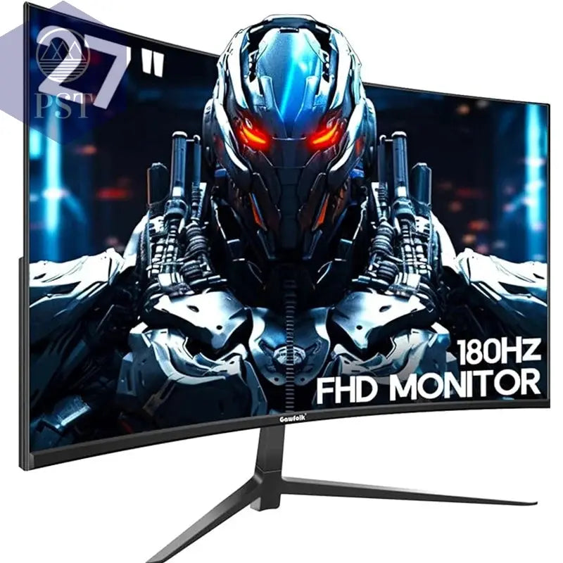 Gawfolk 27 Zoll Gebogener Gaming-Monitor 180 Hz, Pc-Bildschirm Full HD 1080P, Rahmenloser 1800R-Computermonitor Mit Freesync Und Eye Car PST PS Tradings Gawfolk 27 Zoll Gebogener Gaming-Monitor 180 Hz, Pc-Bildschirm Full HD 1080P, Rahmenloser 1800R-Computermonitor Mit Freesync Und Eye Car