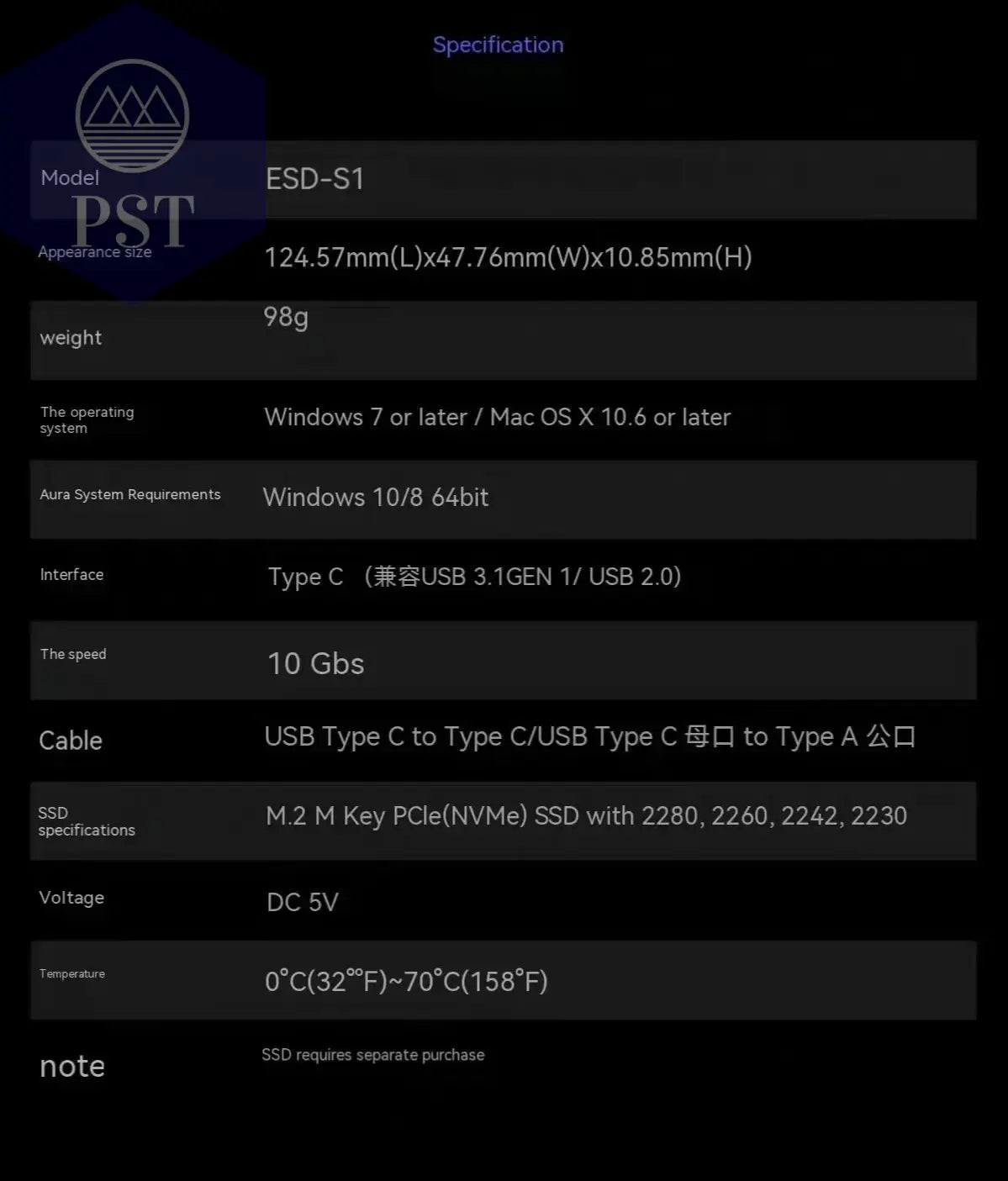 ROG Strix Arion 20Gbps SSD Gehäuse PST PS Tradings ROG Strix Arion 20Gbps SSD Gehäuse