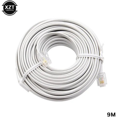 30M/15M/12M/9M/6M/3M RJ11 6P4C Telephone Extension Cable Connector HOT SALE       PST PS Tradings