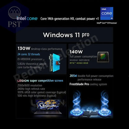 Lenovo Legion Y9000P E-Sports Gaming Laptop i9 14900HX RTX 4060-4090 32GB 1TB 2TB PST PS Tradings Laptop PST PS Tradings  PST PS Tradings