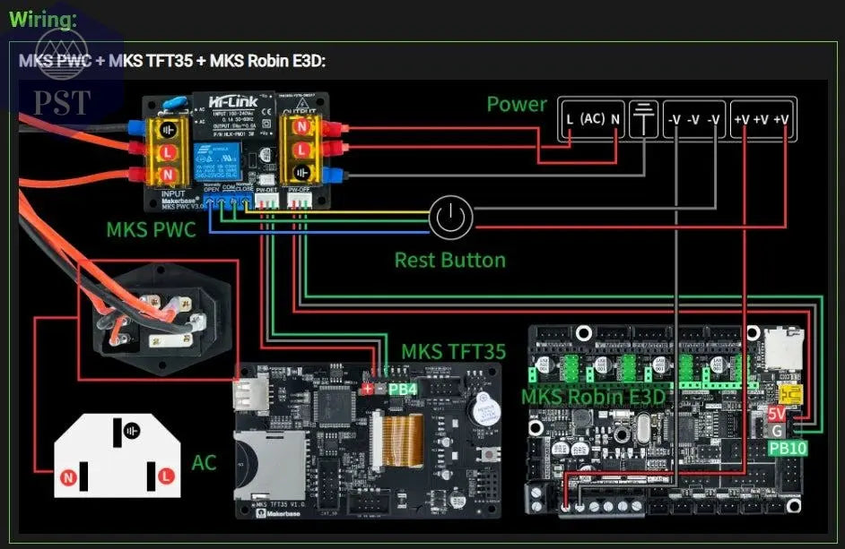 Makerbase MKS PWC Power Monitoring auto power off Continued to Play Module  automatically put off power detect 3D printer parts       PST PS Tradings