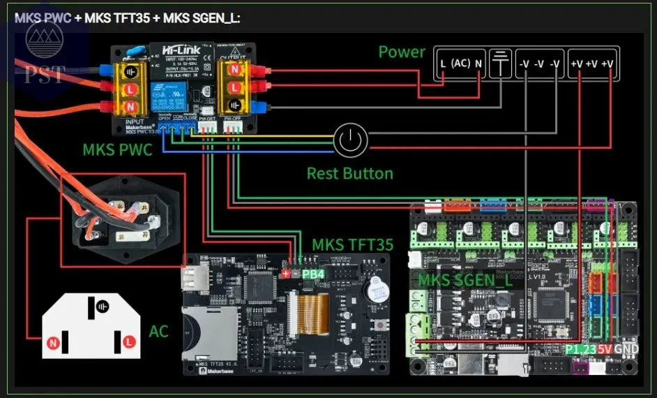 Makerbase MKS PWC Power Monitoring auto power off Continued to Play Module  automatically put off power detect 3D printer parts       PST PS Tradings