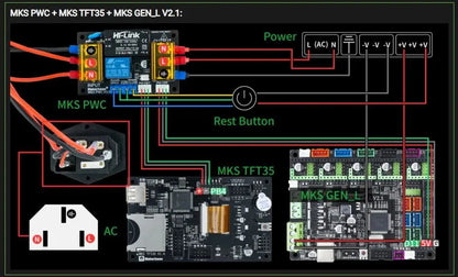 Makerbase MKS PWC Power Monitoring auto power off Continued to Play Module  automatically put off power detect 3D printer parts       PST PS Tradings