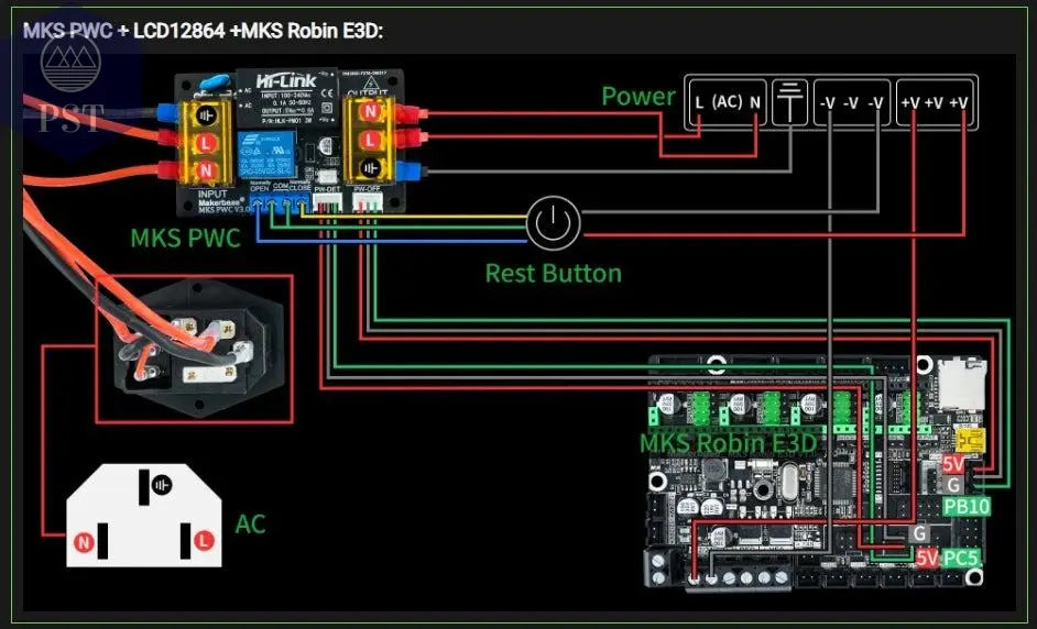 Makerbase MKS PWC Power Monitoring auto power off Continued to Play Module  automatically put off power detect 3D printer parts       PST PS Tradings