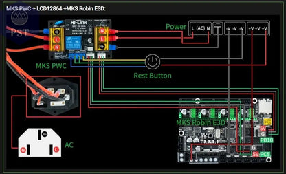 Makerbase MKS PWC Power Monitoring auto power off Continued to Play Module  automatically put off power detect 3D printer parts       PST PS Tradings