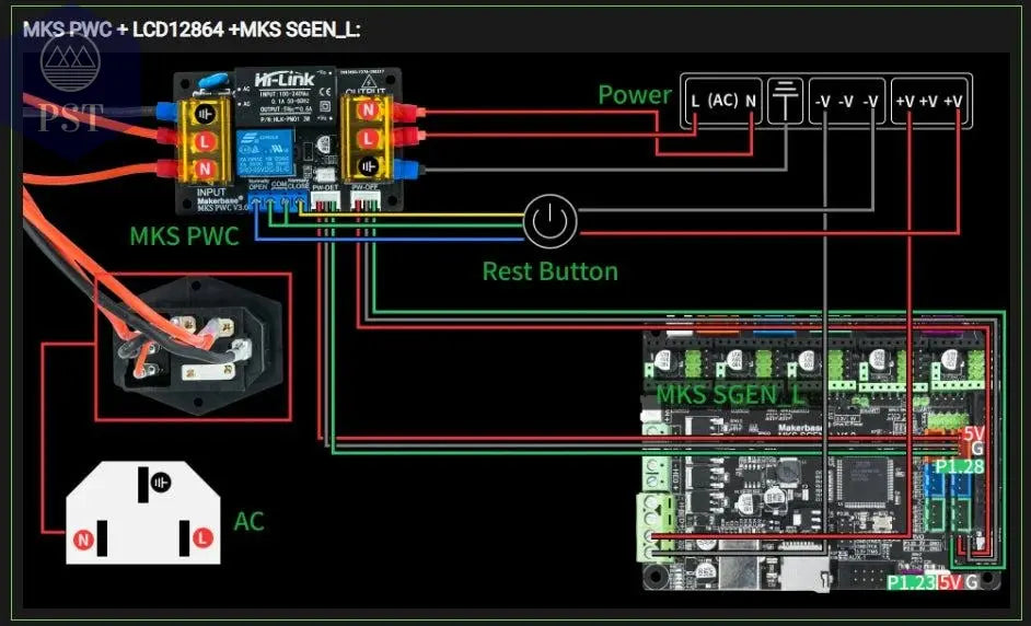 Makerbase MKS PWC Power Monitoring auto power off Continued to Play Module  automatically put off power detect 3D printer parts       PST PS Tradings