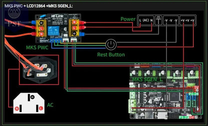 Makerbase MKS PWC Power Monitoring auto power off Continued to Play Module  automatically put off power detect 3D printer parts       PST PS Tradings