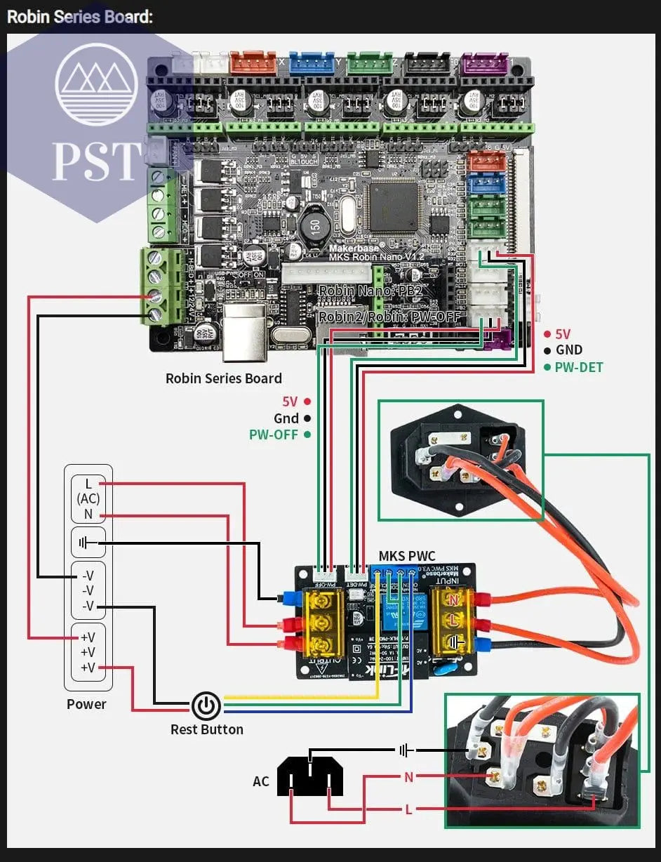 Makerbase MKS PWC Power Monitoring auto power off Continued to Play Module  automatically put off power detect 3D printer parts       PST PS Tradings