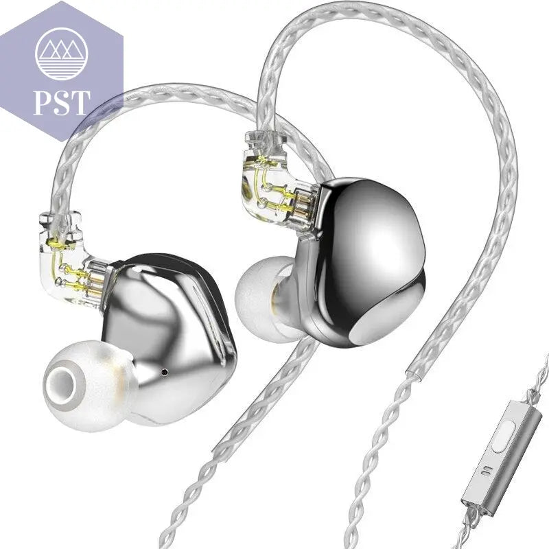 Pro DJ Metal In Ear Earphones      Silver-with-Mic-Russian-Federation PST PS Tradings