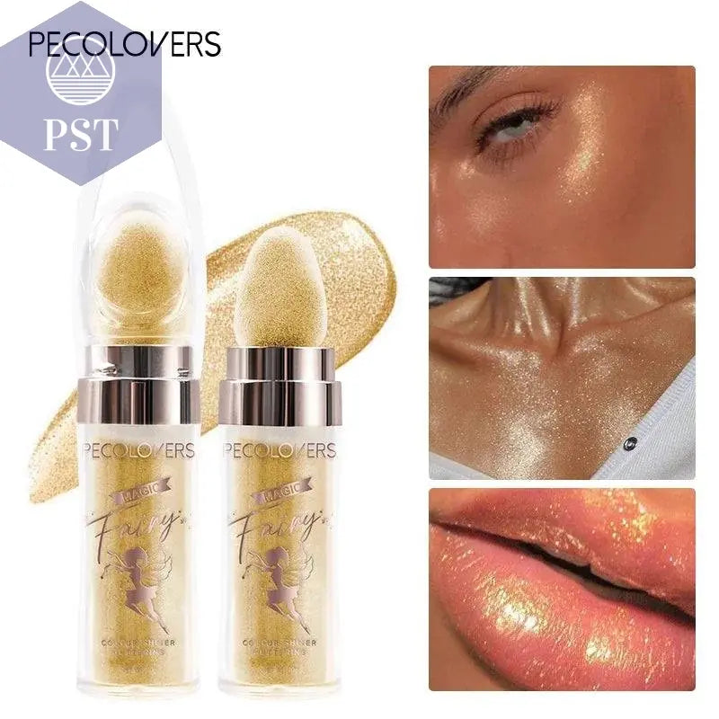 Shimmer Fairy Powder White Loose Highlighter Face Body Glitter Wand Makeup Bronzer Illuminator Cosmetic - Property & Safety Tradings