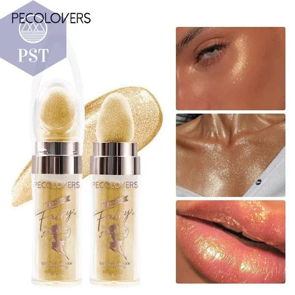 Shimmer Fairy Powder White Loose Highlighter Face Body Glitter Wand Makeup Bronzer Illuminator Cosmetic - Property & Safety Tradings