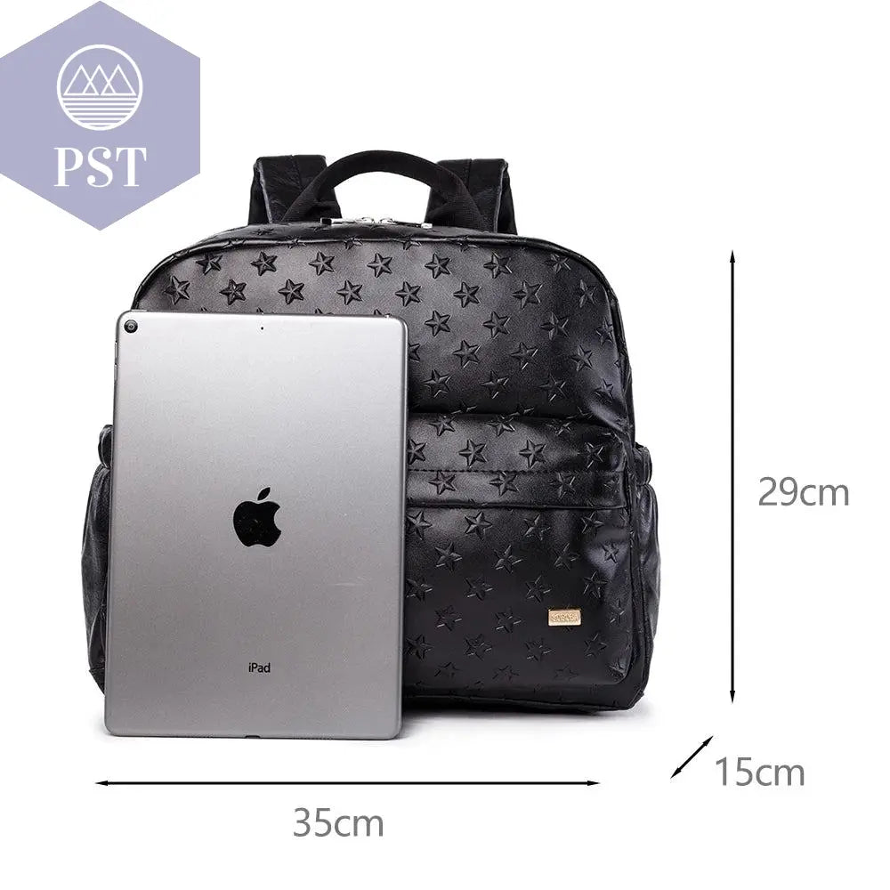 Soboba Diaper Bags for Mummy PU Waterproof Large Capacity Nappy Changing Bag Hanging on Stroller 3D Star Pattern Diaper Bag - PST PS Tradings