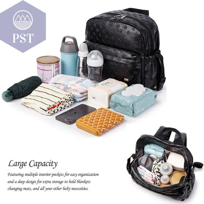 Soboba Diaper Bags for Mummy PU Waterproof Large Capacity Nappy Changing Bag Hanging on Stroller 3D Star Pattern Diaper Bag - PST PS Tradings