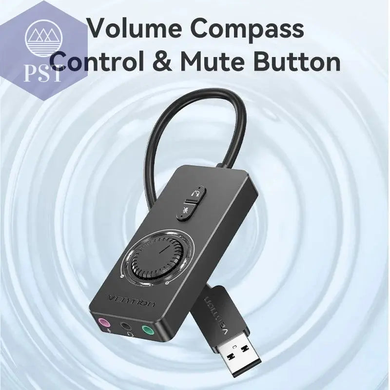 Vention USB External Sound Card USB to 3.5mm Audio Adapter USB to Earphone Microphone for Macbook Computer Laptop PS4 Sound Card       PST PS Tradings