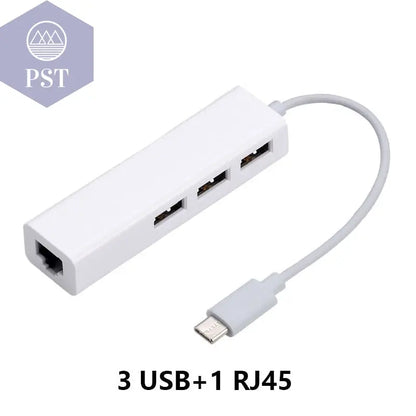 White USB Hub with Four Ports      China-TYPE-C PST PS Tradings